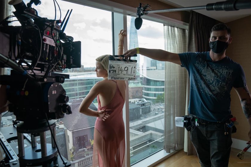 Julia Goldani Telles during production on Season 3 of “The Girlfriend Experience.”(Aimee Spinks / Starz)